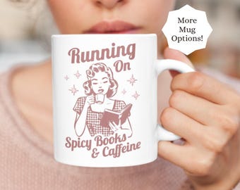 Retro Smut Reader Coffee Mugs: Spicy Romantasy Bookish Gifts