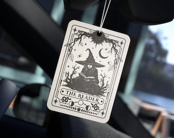 The Reader Tarot Car Air Freshener: Gothic Witchy Bookish Gifts