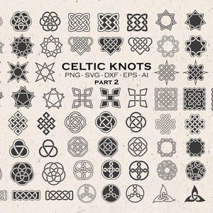 Nodi Celtici SVG – Modelli di decalcomanie con nodi celtici, clipart vettoriali per taglio e incisione laser - Vol. 2