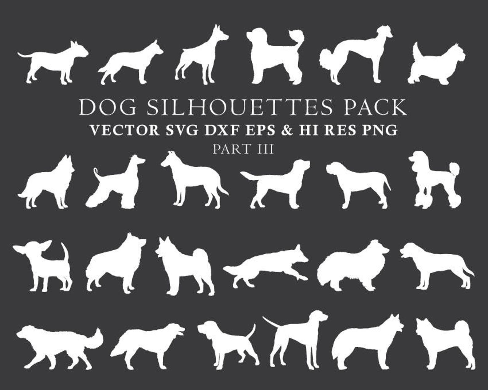 Dog SVG Dog Silhouette SVG Cut Files Dog Clipart Dog - Etsy