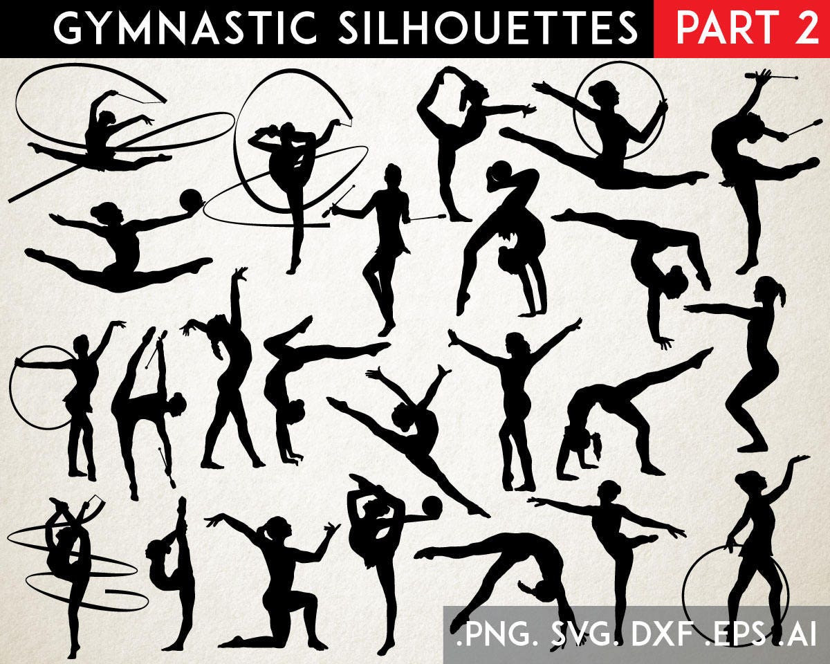 Download Gymnastics Svg Gymnast Svg Gymnastics Silhouette Gymnast Etsy