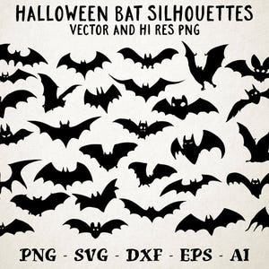 Halloween SVG, Nietoperze SVG, Nietoperz SVG, Pliki do cięcia Halloween, Sylwetka nietoperza Wektor svg dxf eps png Sylwetka Cricut Transfer, Maszyna tnąca