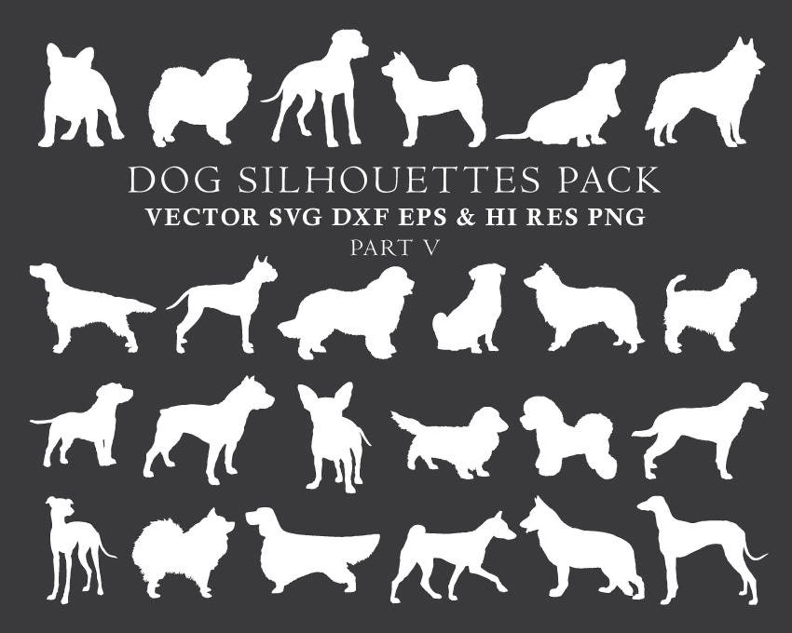 Dog SVG Dog Silhouette SVG Cut Files Dog Clipart Dog | Etsy