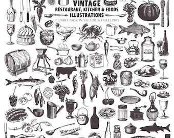 Clipart farmy, Clipart targu rolników, Clipart gotowania, Clipart jedzenia, Clipart kuchni Clipart PNG Wektor EPS, Elementy projektu AI Pobierz