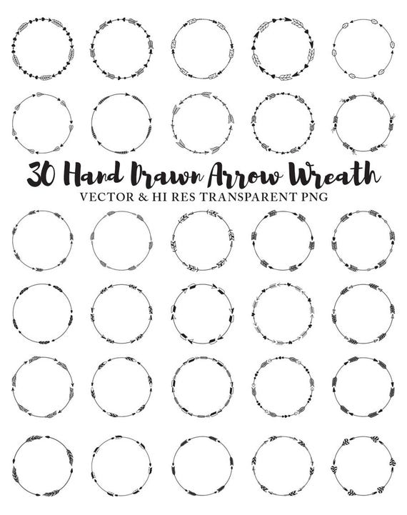 Download Arrow SVG Cut Files Arrow Wreath SVG Cut Files Wreath SVG | Etsy