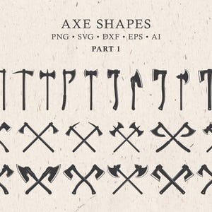 Axtformen mit gekreuzten Äxten Designs SVG-Schnittdateien, PNG, Vektor-EPS, Dxf & mehr