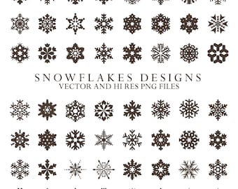 Sneeuwvlok gesneden SVG-bestanden - kerstmis SVG - vectorbestanden svg dxf eps png - Silhouette Cameo, Cricut, snijmachines en overdracht