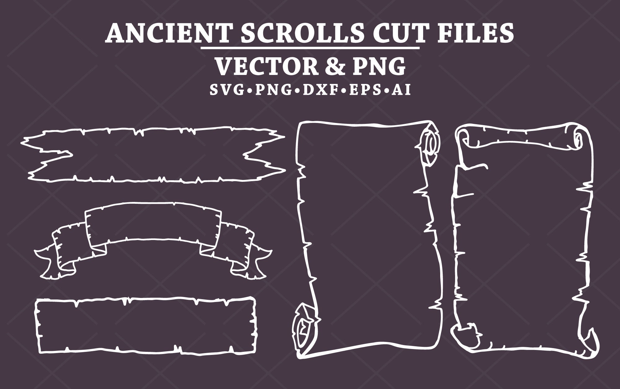 Banner SVG Vintage Scrolls SVG Scroll Banner SVG Cut Files | Etsy