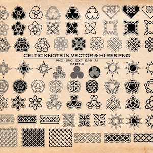 Celtic Knots SVG Cut Files - Celtic SVG Cut Files, Celtic Clipart, Celtic Tattoo SVG - png svg dxf eps - Transfer, Print Cutting, and Other