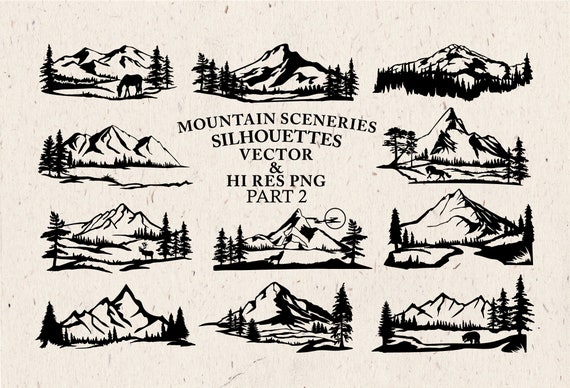 Download Mountain Svg Mountain Scenery Svg Cut Files Mountain Etsy
