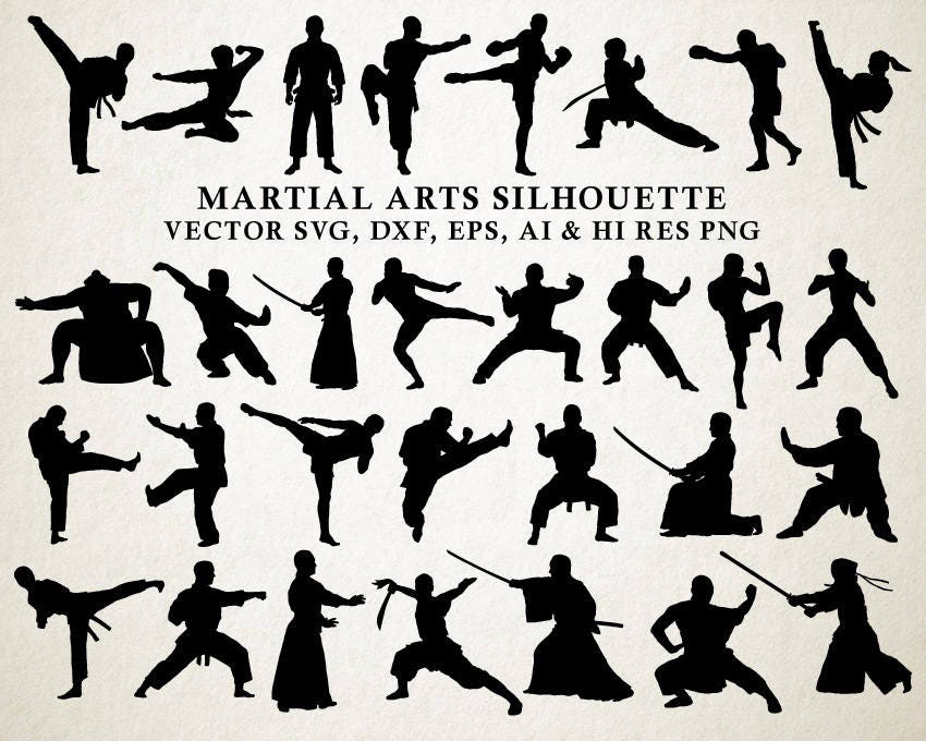 Download Martial Arts Svg Martial Arts Silhouette Cut Files Karate Etsy