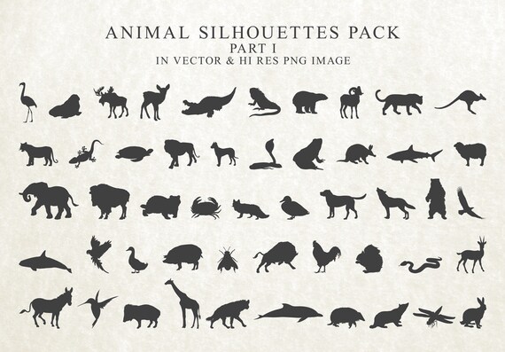 Download Animal Svg Animals Silhouette Svg Cut Files Animal Clipart Etsy