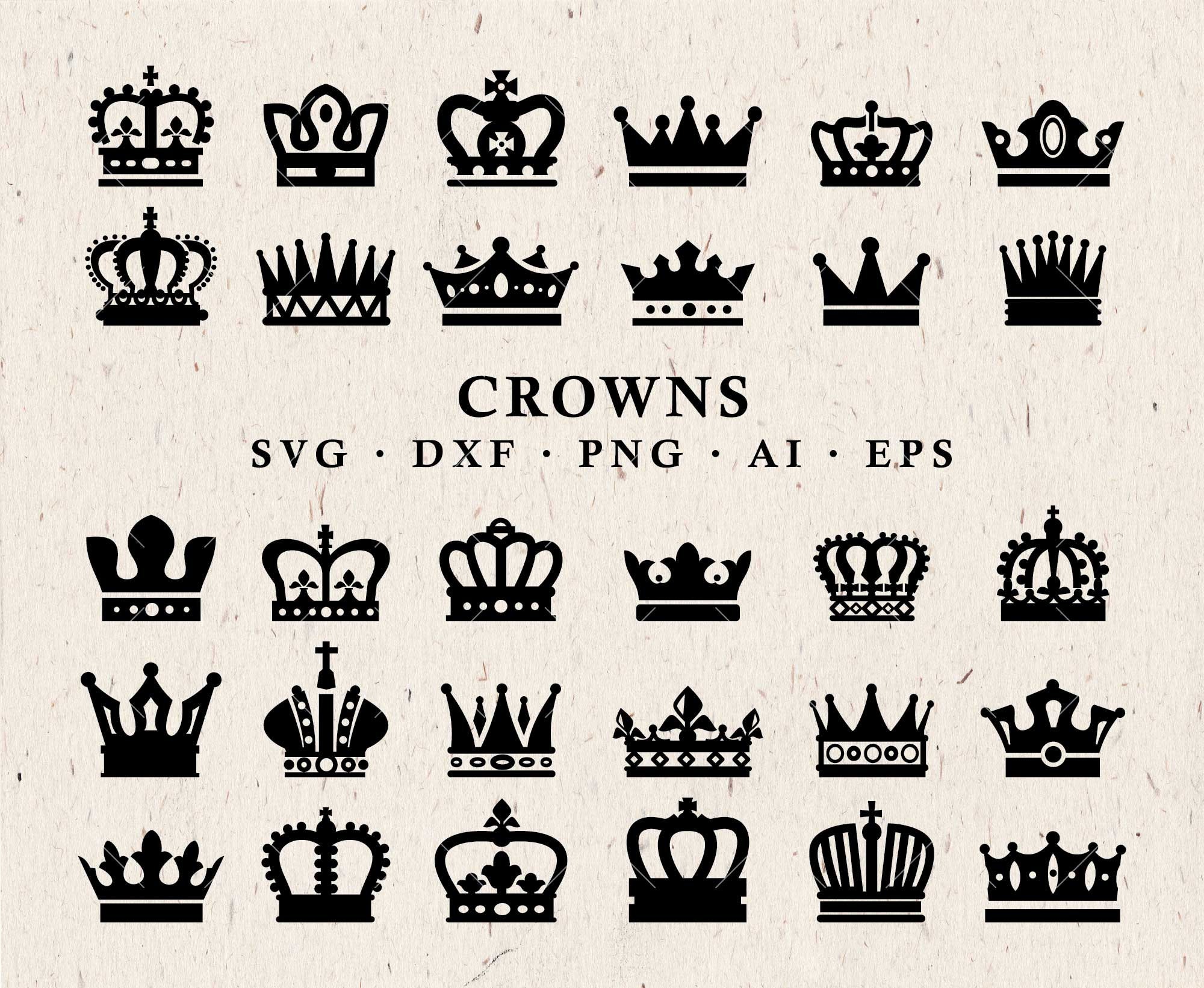Crown Svg Crown Clipart Queen Crown King Crown Princess Etsy España