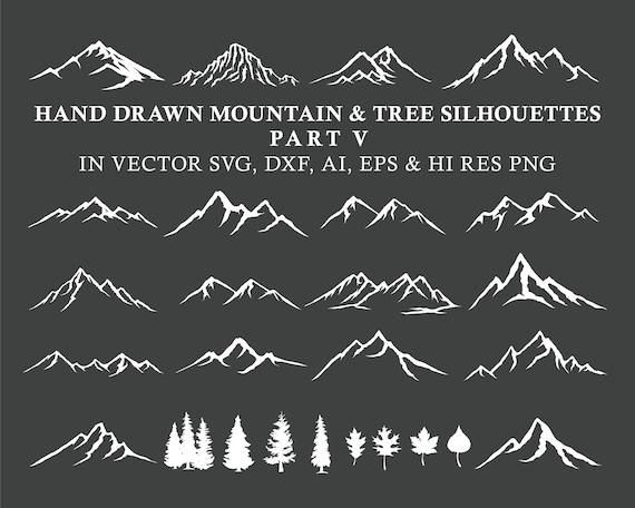 Free Free 135 Mountain Range With Trees Svg SVG PNG EPS DXF File