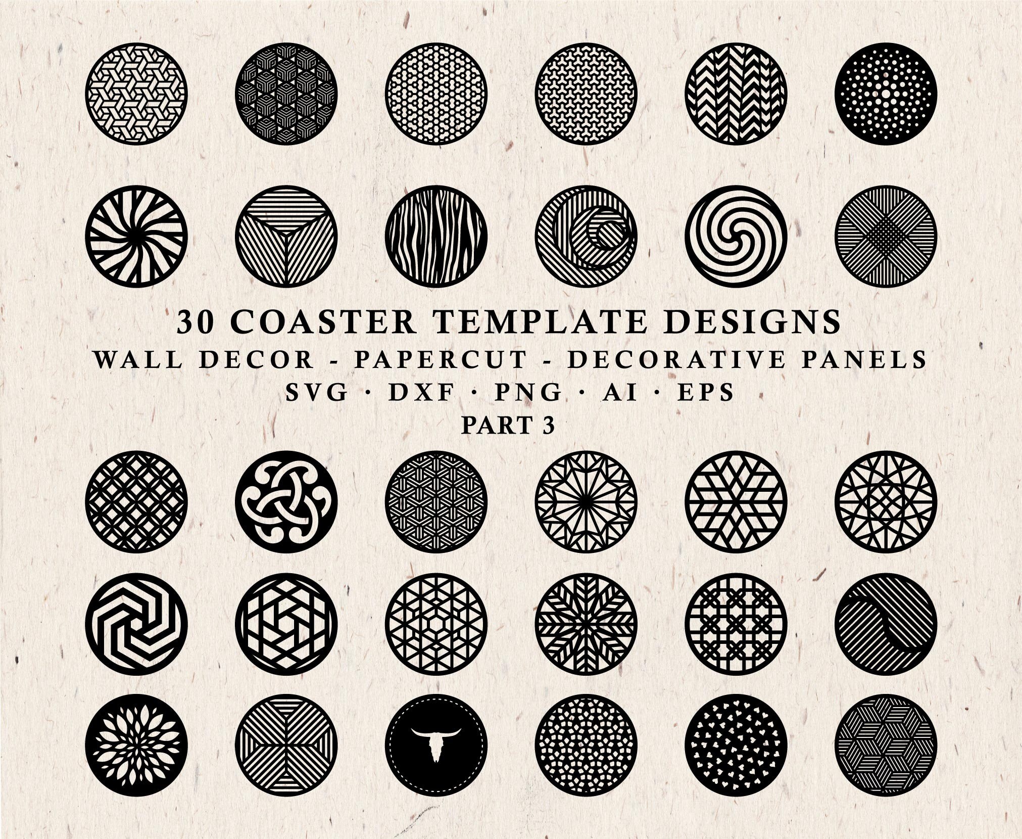 Coaster SVG Coasters Stencil DXF Template Circle Wall Decor - Etsy coaster-svg-coasters-stencil-dxf-template-circle-wall-decor-etsy