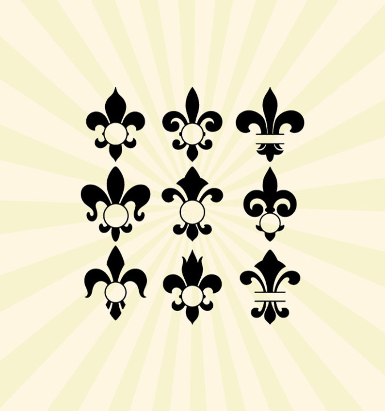 Download Fleur De Lis Monogram SVG Fleur De Lis SVG Monogram Frame ...