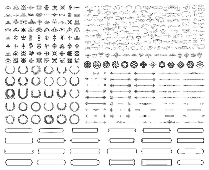 Download Calligraphy Clipart Calligraphy Design Elements Ornament Clipart Laurel Wreath Clipart Clip Art Png Vector Svg Eps Instant Download Clip Art Art Collectibles Colonialgolfhart Com