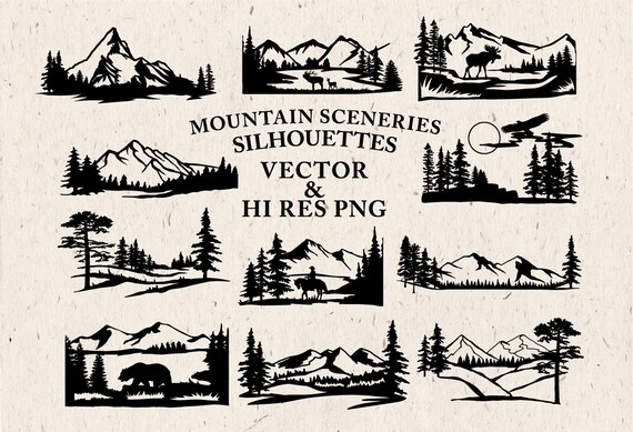 Free Free 326 Forest Mountain Silhouette Svg SVG PNG EPS DXF File