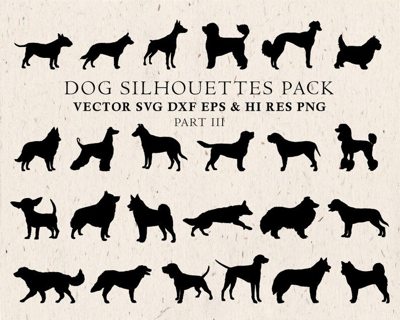 Art Collectibles Clip Art Dog Clipart Silhouette Cricut Transfer Cutting Machine Dog Silhouette Cut Files Svg Dxf Eps Png Dog Silhouette Svg Cut Files Dog Svg