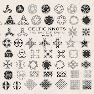 Celtic Knots SVG – Norse Viking PNG Design Elements, Sacred Geometry Vector Clipart - Vol. 3