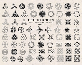 Celtic Knots SVG – Norse Viking PNG Design Elements, Sacred Geometry Vector Clipart - Vol. 3