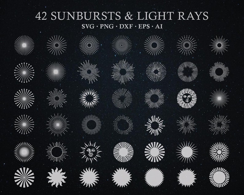Sun Rays Dxf Sunburst Clipart, Sunlight Rays SVG PNG, Vector Design Elements ...