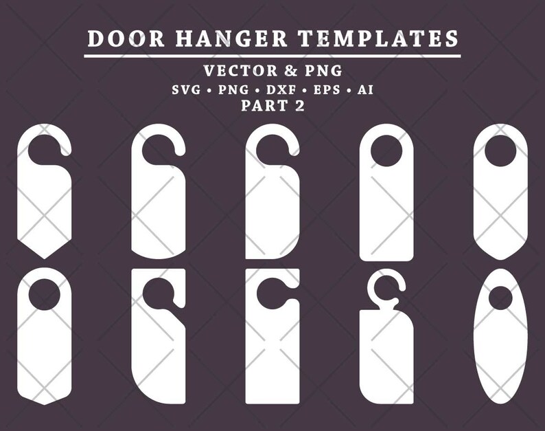 Door Hanger SVG Door Hanger Template SVG PNG Door Hangers Etsy