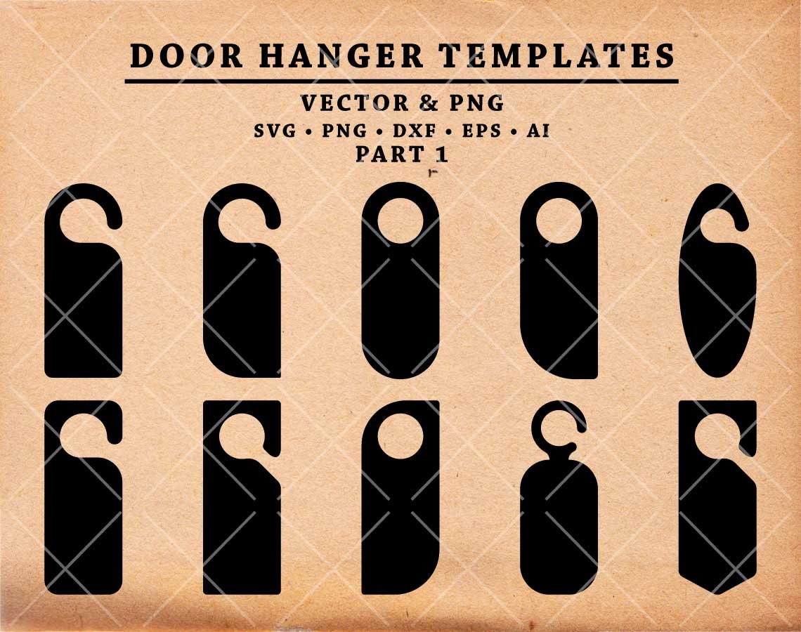 Door Hanger SVG Door Hanger Template SVG PNG Door Hangers | Etsy
