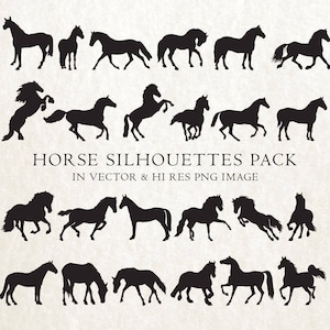 Horse SVG, Horse Silhouette SVG Cut Files, Horse Clipart, Horse Silhouette Cut Files svg dxf eps png Silhouette Cricut Transfer & Cutting image 1