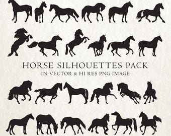Horse SVG, Horse Silhouette SVG Cut Files, Horse Clipart, Horse Silhouette Cut Files svg dxf eps png - Silhouette Cricut Transfer & Cutting