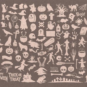 Halloween SVG-bundel - Spookachtige silhouetten, vectorclipart, Cricut-snijbestanden | PNG, DXF, EPS afbeelding 3