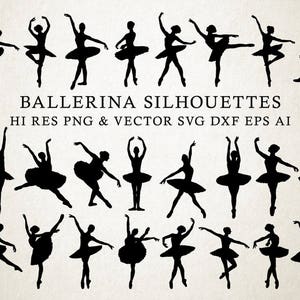 Ballerina silhouette, Ballet silhouette, Ballerina Clipart, Ballet Dance Ballerina Clipart Vector PNG, SVG, DXF, ai, eps Instant Download