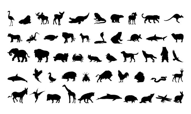 Download Animal SVG Animals Silhouette SVG Cut Files Animal Clipart ...