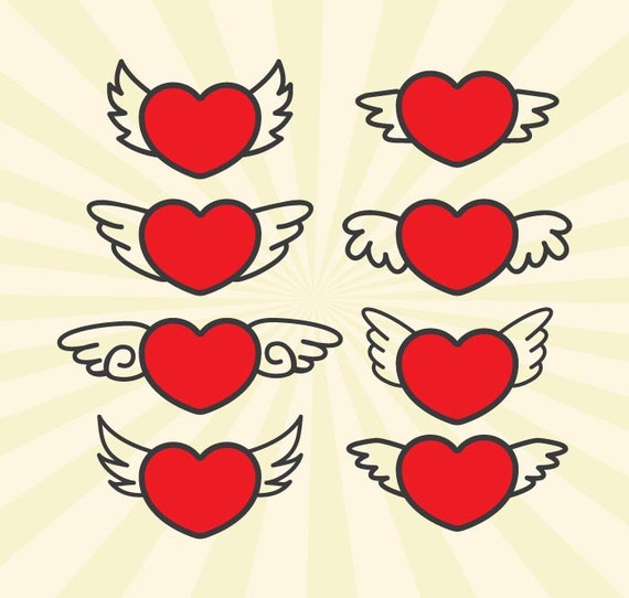 Free Free 53 Heart Shaped Wing Butterfly Heart Svg SVG PNG EPS DXF File