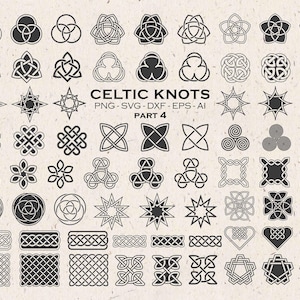 Celtic Knots SVG – Viking Knotwork PNG Clipart Printable, Laser Cutting, Engraving & Sublimation - Vol. 4