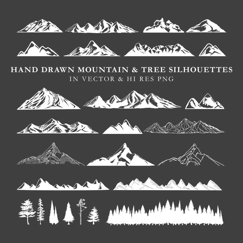 Free Free Mountain Range With Trees Svg 542 SVG PNG EPS DXF File