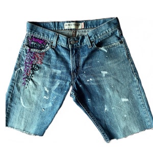 Patched Denim / Reworked Vintage / Upcycled shorts / Upcycled Denim image 4