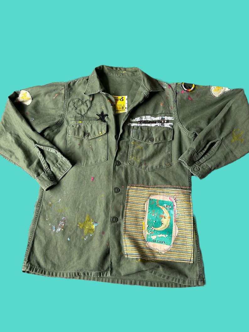 Reworked Army Shacket Jacket / Upcycled Army Jacket Etsy