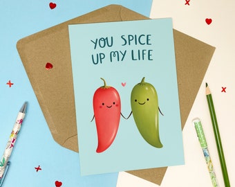 Funny Valentine's Card - Cute Anniversary Card - Happy Birthday Hot Stuff Card - One Year Anniversary - Boyfriend Valentine Card