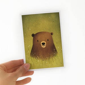 Cute Bear Print Nursery Decorations Bear Cub Gift Wildlife Animal Print Woodland Nursery Decor Bear Nursery Print image 3