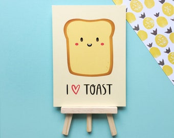 Toast Print - Kitchen Decor - Breakfast Print - Funny Kitchen Prints - Kitchen and Dining Decor - Food Lover Gifts - Cute Food Print