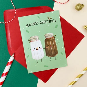 Season's Greetings Card - Christmas in July - Holidays Season Greeting Card - Funny Christmas Card - Salt and Pepper Christmas Card