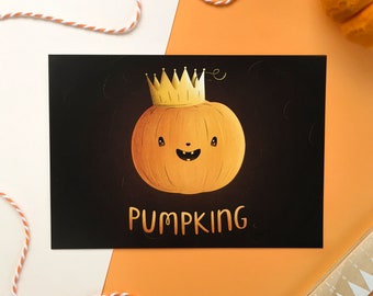 Cute Pumpkin Halloween Print - Halloween Indoor Decor - Jack O Lantern Print - Fall Decor - Halloween Gifts - Pumpkin Decor - Food Pun Print