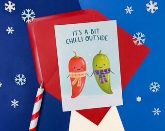 Cute Christmas Card - Mexican Christmas Card - Funny Holiday Card - Boyfriend Christmas Card - Punny Christmas Card - Love Christmas Card