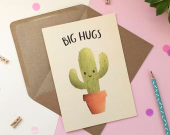 Thinking of You Card - Pick Me Up Card - Hug in the Post - Get Well Soon Card - There for You Card - Miss You Card - Here for You Card