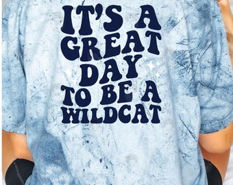 It's A Great Day to be a Wildcat, Ocean Color Blast Comfort Color