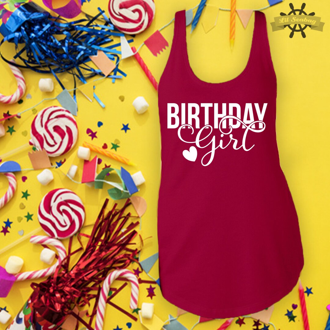 Birthday Tank Top Birthday Squad Birthday Girl Birthday Etsy