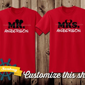 Mr. and Mrs. Disney Shirts, Mr. and Mrs. Mickey Shirts, Couples Shirts, Disney Family Shirt, Disney Trip Shirts, Wife and Husband Mickey
