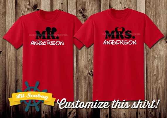 mr and mrs disney shirts