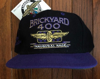 Vintage 90er Jahre Deadstock Brickyard 400 Racing Nascar Indianapolis Motor Speedway Snapback Hut Baseball Cap